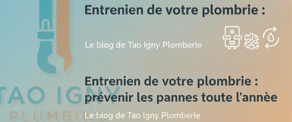Entretien de votre plomberie - prévenir les pannes toute l'année